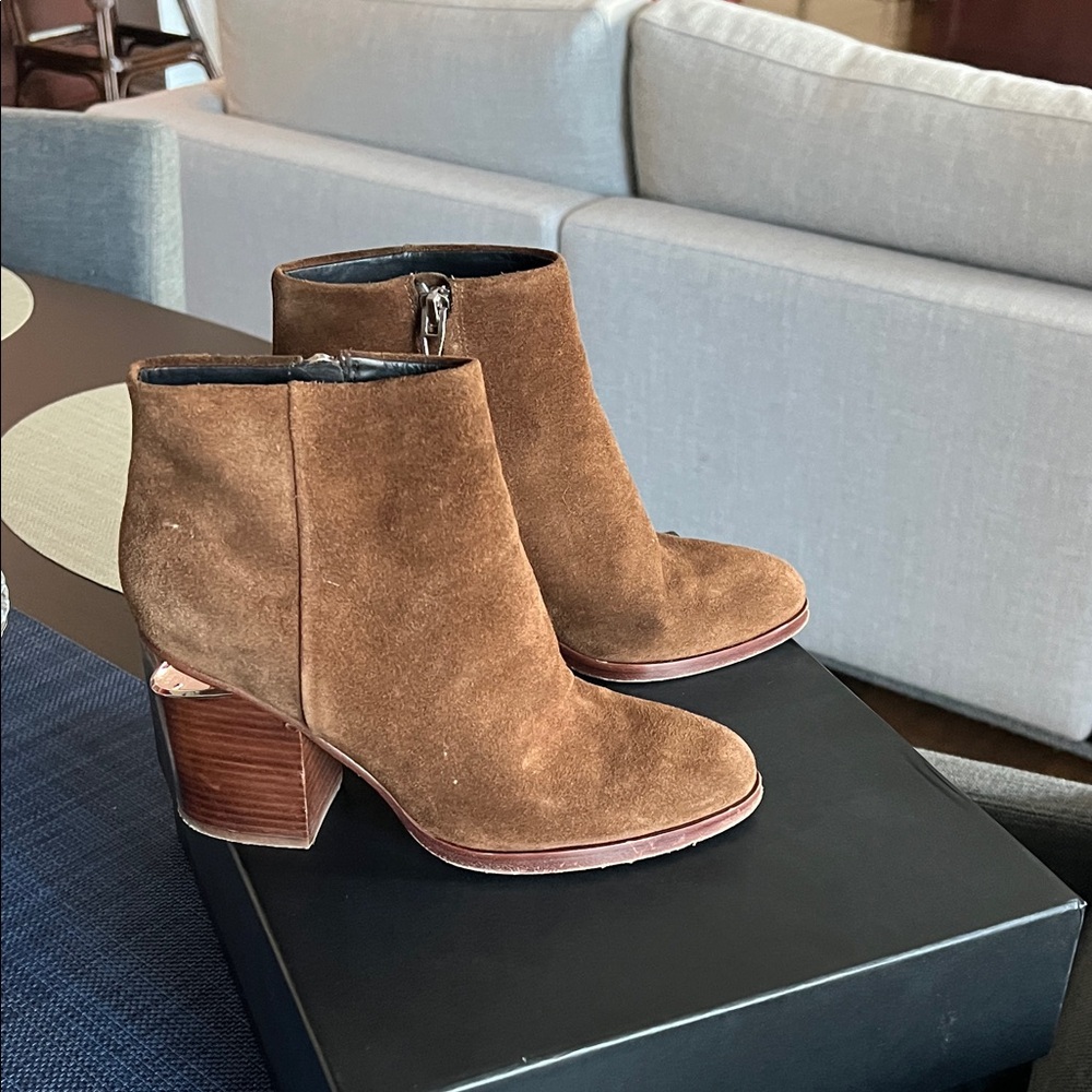 Alexander Wang Gabi Brown Suede Ankle Boots